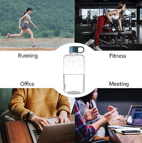 Portable Flat Water Bottle, 16.9 oz, Blue - color: Blue, size: 16.9 Ounces