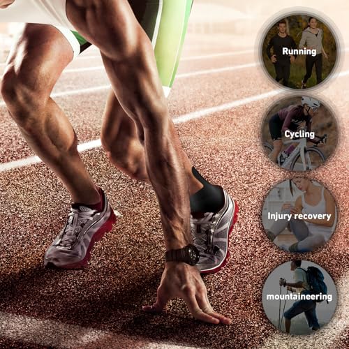 KTQUICK Precut Kinesiology Tape for Ankle,12PCS,20% Stronger Adhesive,Black - color: Black