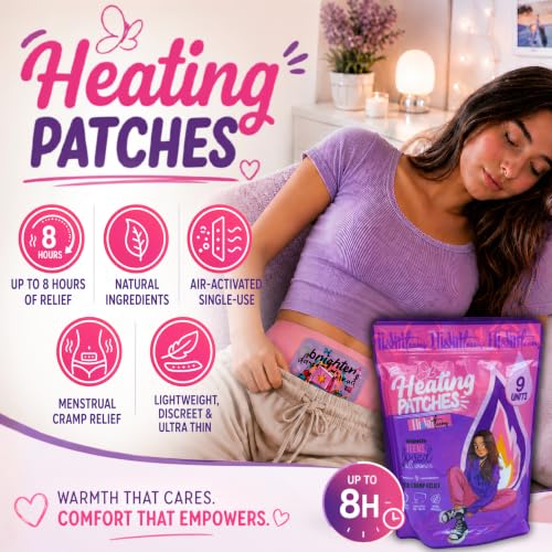 Heating Patches for Period Cramps, Teens & Women – 9 Count