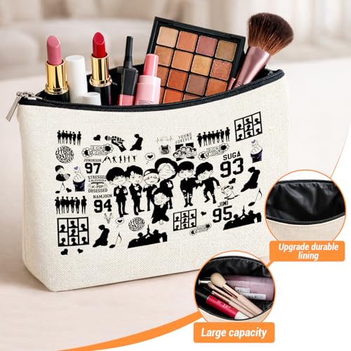 Kpop Merch Makeup Bag, Kpop Gifts for Fans Music Lovers - color: Kpop