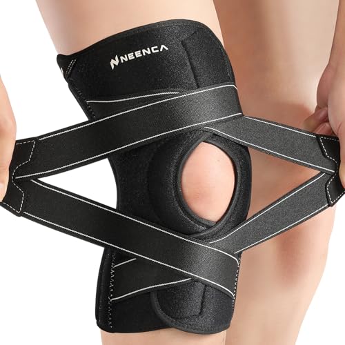 NEENCA Knee Brace for Women & Men, Compression Knee Support with X-Straps Design - ACL, MCL, PCL, Meniscus Tear & Arthritis Pain Relief - Stabilizing Joint with Side Stabilizers & Patella Gel Pads - size: Small
