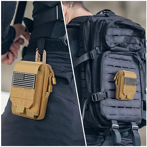 SOWHUP Tactical Molle Pouch Cell Phone Pouch Holster Small Utility EDC Pouch Gadget Organizer Bag - color: ACU1