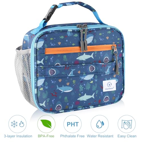 Genteen Kids Insulated Lunch Box for Boys Girls,Back to School,Office - color: P-1pk Shark