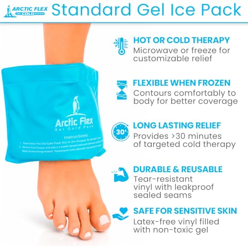 Arctic Flex Ice Packs for Injuries Reusable (10" x 6") - Flexible Hot Cold - size: Large (Pack of 1)
