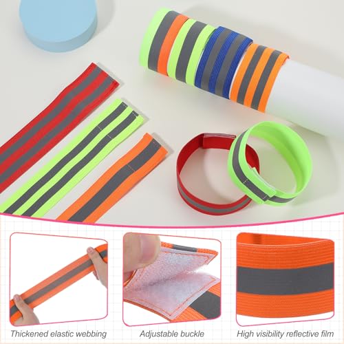 PATIKIL Reflective Bands for Wrist Arm Ankle Leg High Visibility Band - color: Orange