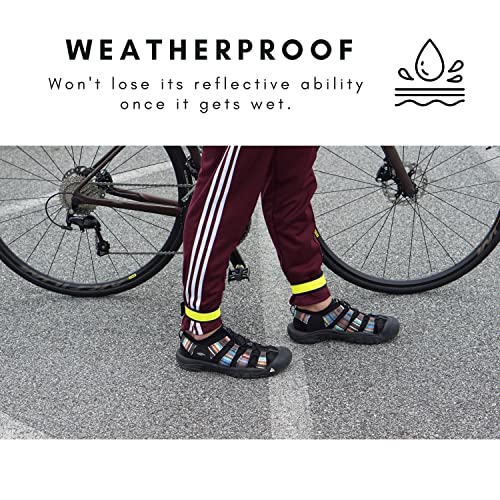 Vincita Reflective Bands - Highly Visible Safety Reflective Bands for Cycling, Walking, Running, and Hiking - Suitable with Molle Webbing On Backpack (Pair of 2) - color: Orange