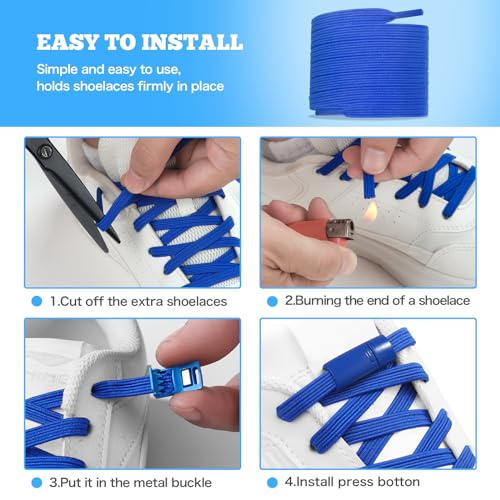 Neo-wows No Tie Shoelaces Elastic Laces for Kids Adults Athletic Sneakers - color: 1pink Rainbow