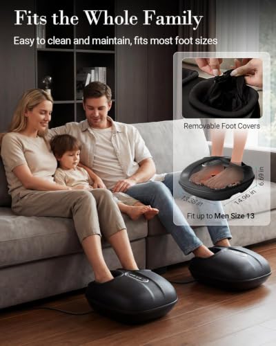 CuPiLo Foot Massager with Heat & Remote, 5-Level Compression - color: Carbon Black