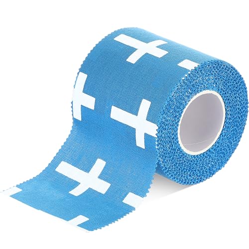 TrelaCo 1 Pcs Cross Wrist Tape Christian Athletic Tape, Blue - color: Blue