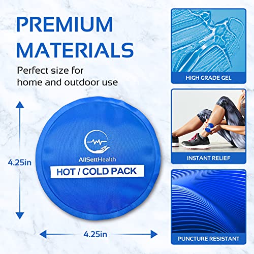 Reusable Round Hot and Cold Gel Ice Packs for Injuries | Cold Compress, Ice Pack, Cold Pack, Gel ice Pack, Cold Packs for Injuries | 5 Pack - color: Blue 3