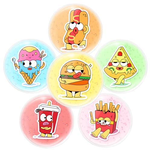 Kids Ice Packs for Boo Boos, 6 Pcs, Baby Small Gel Ice Packs for Injuries - style: Food Kids Ice Packs - 6 Pack