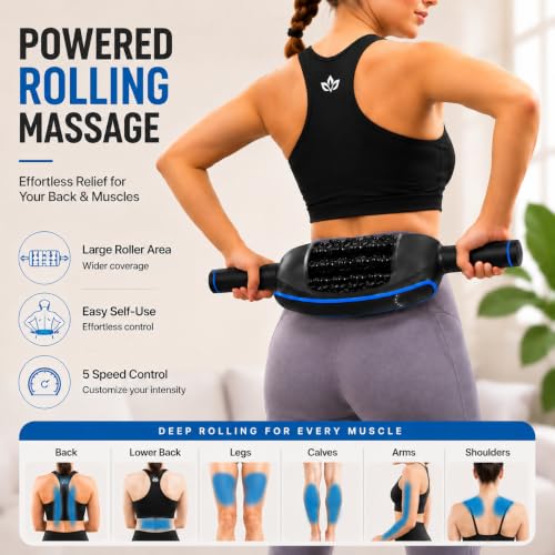 Electric Muscle Roller Massager, Large-Area Powered Rolling Massager