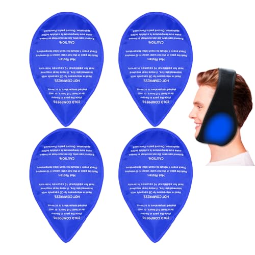 ZNÖCUETÖD 4 Packs Small Gel Ice Packs for Injuries Reusable Compatible with Wisdom Teeth Ice Pack Head Jaw Face Wrap Oral Dental Surgery Recovery - color: Blue With 4 Ice Packs Only
