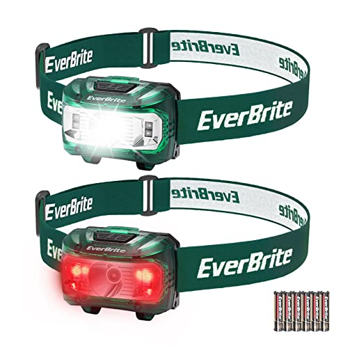 EverBrite Headlamp, 2 Pack LED Head Lamp for Kids & Adults, Red Light - color: Green
