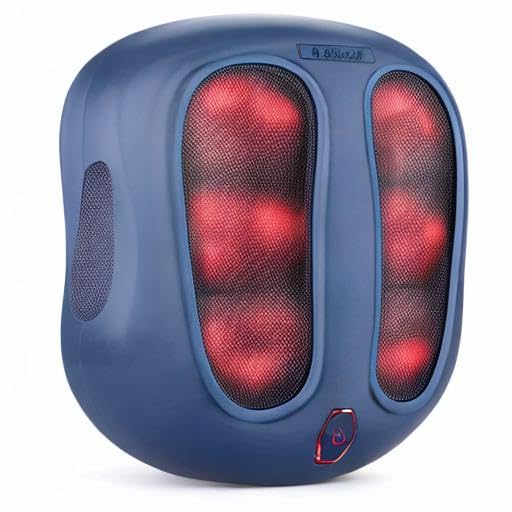 Nekteck Shiatsu Foot Massager with Heat for Neuropathy, Plantar Fasciitis - color: Blue