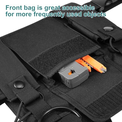 Radio Chest Harness Chest Front Pack Pouch Holster Vest Rig for Two Way Radio Walkie Talkie(Rescue Essentials) - color: Green