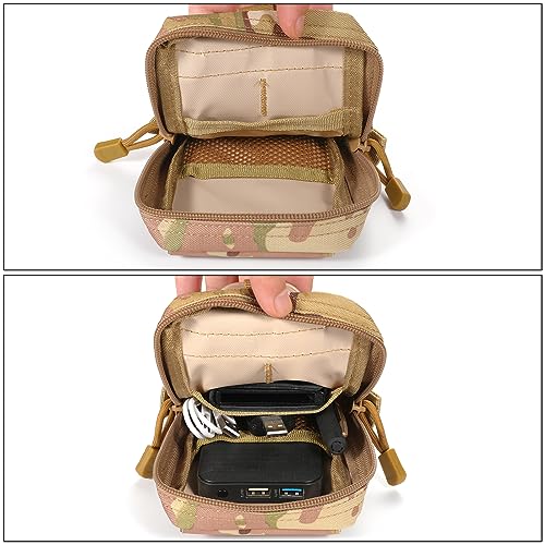 SOWHUP Tactical Molle Pouch Cell Phone Pouch Holster Small Utility EDC Pouch Gadget Organizer Bag - color: MC1