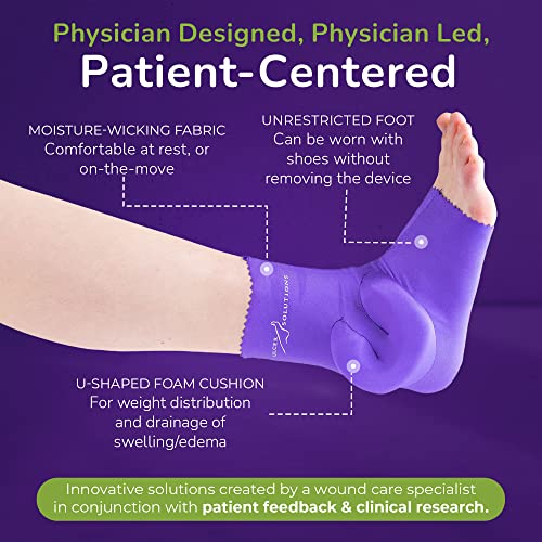 Ulcer Solutions Ankle Keeper – Physician-Designed Ankle Protector for Pressure Sores, Offloading Cushion for Pressure Ulcers, Enhanced Mobility & Comfort, Lightweight & Stretchable, Discreet Support for Injury Recovery & Senior Care, (Large: 9.0-10.5” (23