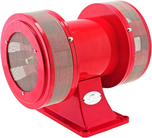 Vixen Horns Extra Loud Air Raid Siren, Industrial Alarm with 120V AC Motor 128 dB, 3300 ft Range, Omnidirectional 360° Coverage | Fire/Tornado Siren Horn with Heavy-Duty Electric Motor, VXS-1488AR - size: 128 dB - Range 3300 ft - HEAVY-DUTY