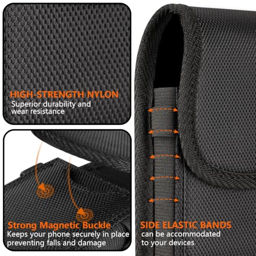 Holster for iPhone 17 16 15 14 13 12 11 & Pro Models, Samsung Galaxy S25 5G S24 S23 S22 S21 S20 S10 S9 S8 A01 A10e Case with Belt Clip, Cell Phone Belt Holder Pouch Cover for Men - size: Medium