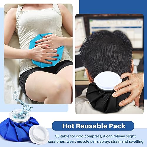Honoson 4 Pack Reusable Ice Bag Hot Cold Bag Leakproof, Classic Pure Style - style: Classic Pure Style