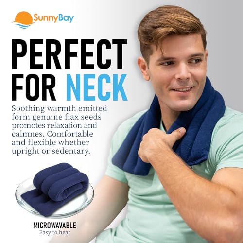 SunnyBay Heating Pad, Neck and Shoulder Wrap, 26x6 inch, Navy Blue - color: Midnight Blue