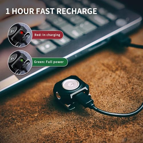 MecArmy CPLU Wrist Flashlight, Compact USB-C Rechargeable EDC LED Light, 300 Lumens, Double-Click Anti-Misfire, IPX6 Waterproof, for Running, Night Walking, Hiking - Fits on Watchband/Strap Systems - color: Alumium Black