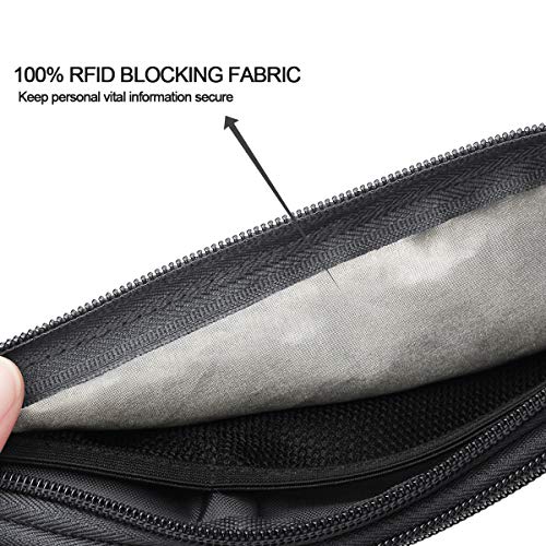 Ryaco Travel Money Belt, Slim RFID‑Blocking Hidden Waist Pouch - color: Gray