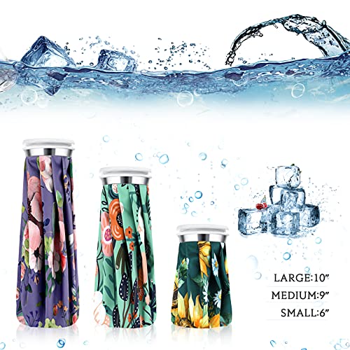 Nuanchu 3 Pcs Reusable Ice Bags for Injuries Hot Cold Pack, Flower - style: Flower