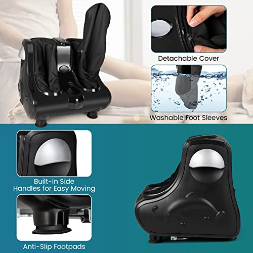 ARLIME Foot & Calf Massager with Heat, Shiatsu Electric Machine - color: Black