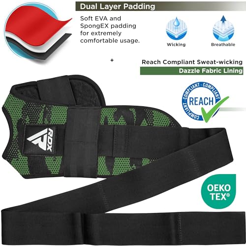 RDX Yoga Stretching Strap, Ankle Ligament Stretcher Belt with Loops Ligament Stretch Band, Fitness Leg Stretcher for Plantar Fasciitis, Foot Stretch Assist for Hamstring, Flexibility Exercise - color: Camo Green