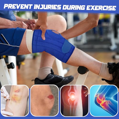 Foilswirl 1 Pcs Kids Knee Brace with Side Stabilizers,Blue - color: Blue