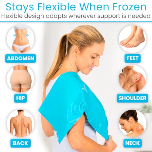 Arctic Flex Reusable Gel Ice Pack for Injuries with Straps (24" x 11") - size: 2X-Large (Pack of 1)