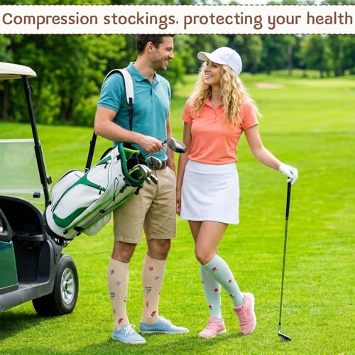 Fall Compression Socks for Women Autumn 20-30MmHg Knee High Socks