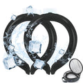 2 Pack Neck Cooling Tube with Insulated Cooling Bag, Reusable PCM Ice Ring - color: Black*2