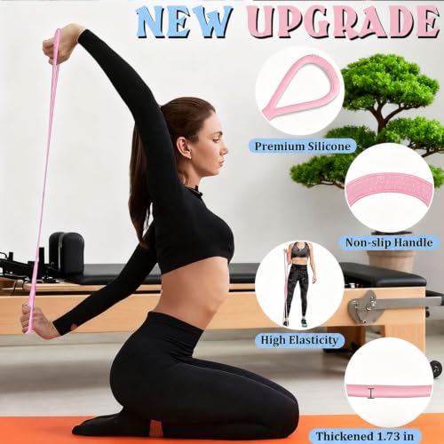 Resistance Bands with Handles,Figure 8 Resistance Band Elastic Fitness Bands Exercise Band for Home Yoga Gym Workout - color: Grey25LB-Enhanced Version