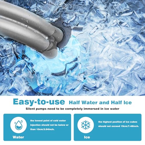 Portable Ice Therapy Machine for Post-Operative Recovery, Sports Injuries, Knee Pain, Sprains, Swelling,Full Knee Brace with Silent Pump, Timer Remote Control Cold Therapy Device, Grey