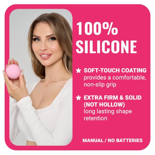 3 in 1 Massage Ball Set – 2.5", 1.9" & 1.2" Firm Silicone Balls for Myofascial Release, Trigger Point Therapy, Back & Foot Pain Relief, Face Fitness, Yoga, Deep Tissue Recovery (Pink) - color: Pink