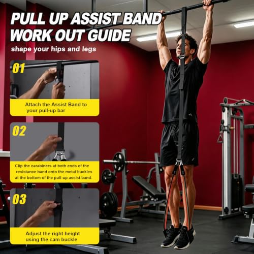 WHATAFIT Resistance Bands with Handles, 150 lb Exercise Bands Set - color: Various
