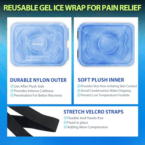 Ice Packs for Injuries Reusable Knee Gel Ice Pack Wrap for Swelling Blue - color: 1pc-blue