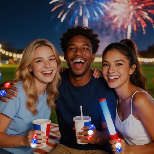 50 Pcs Light Up Rings Flashing LED Rubber Finger Rings for Carnival, July 4th, Halloween, Christmas, Concert, Goodie Bag Fillers, Raves - color: Blue