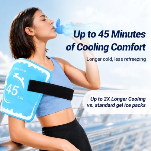 Comfytemp Gel Ice Packs for Injuries Reusable, 45 Min Long Lasting Ice Pack
