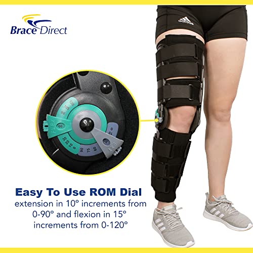 Brace Direct ROM Post-Op Telescoping Knee Brace Plus L/XL Undersleeve