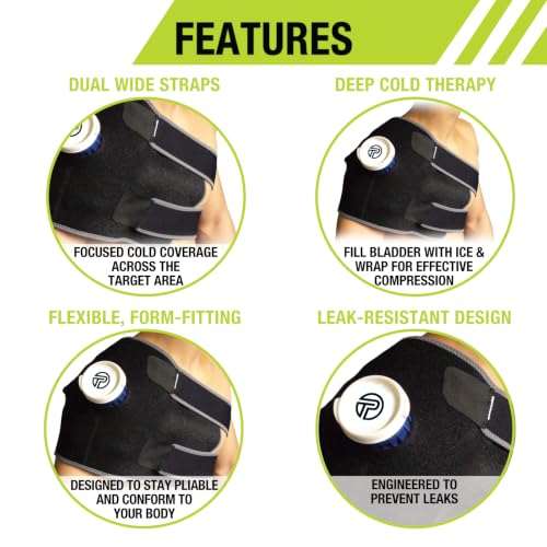 Pro-Tec Athletics Ice Cold Therapy Wrap for Shoulder and Back, Large - size: Large
