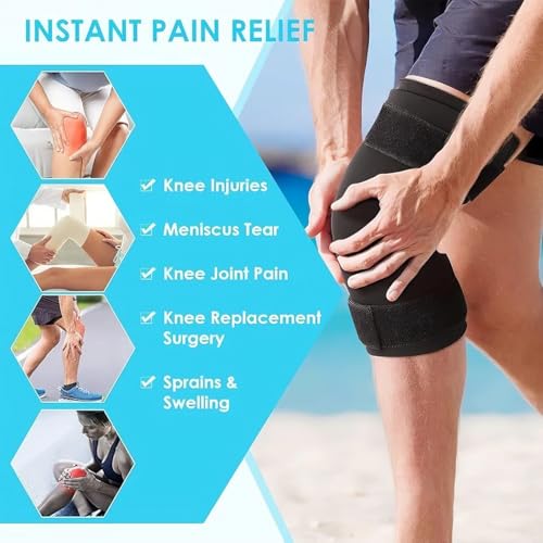 Reusable Gel Ice Packs Hot Cold Therapy with Adjustable Velcro Strap