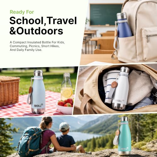 9 oz Kids Water Bottle,Stainless Steel Double Wall Vacuum Insulated Thermos - color: Royal Blue, size: 9 Ounces