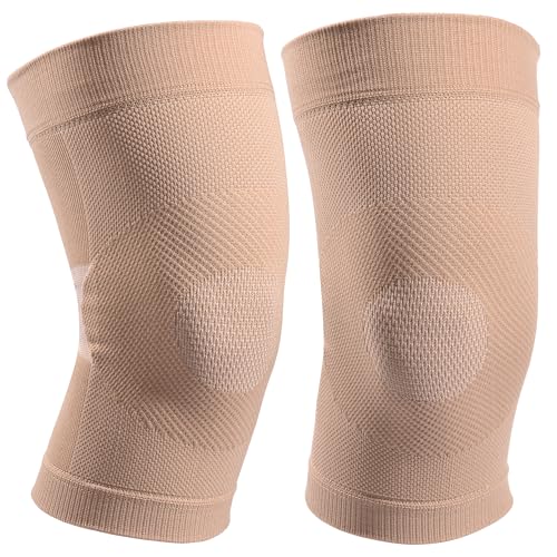 NURCOM Knee Brace, 8-Zone Compression Sleeve - color: Beige, size: Medium