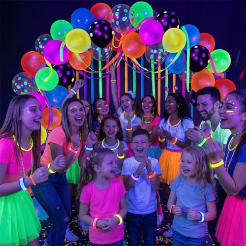 LovesTown 6 PCS Light Up Fidget Bracelets, Glow in the the Dark Party - color: Multicolor