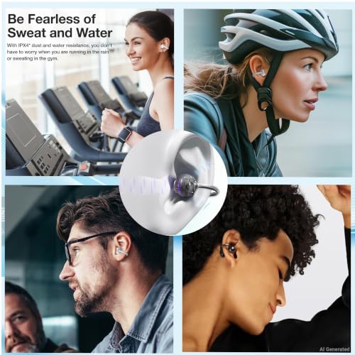 SORA Open Ear Clip Earbuds 4.6g ENC Bluetooth 5.4 Work & Sports - color: Black