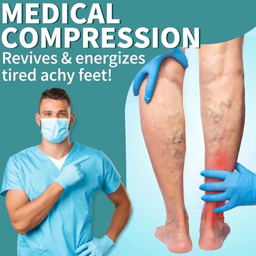 COOLOVER Compression Socks for Women and Men - Best for Circulation, Running, Athletic, Recover, Nurse, Travel - color: 12 Black/Black/Gray/Gray/Navy/Navy